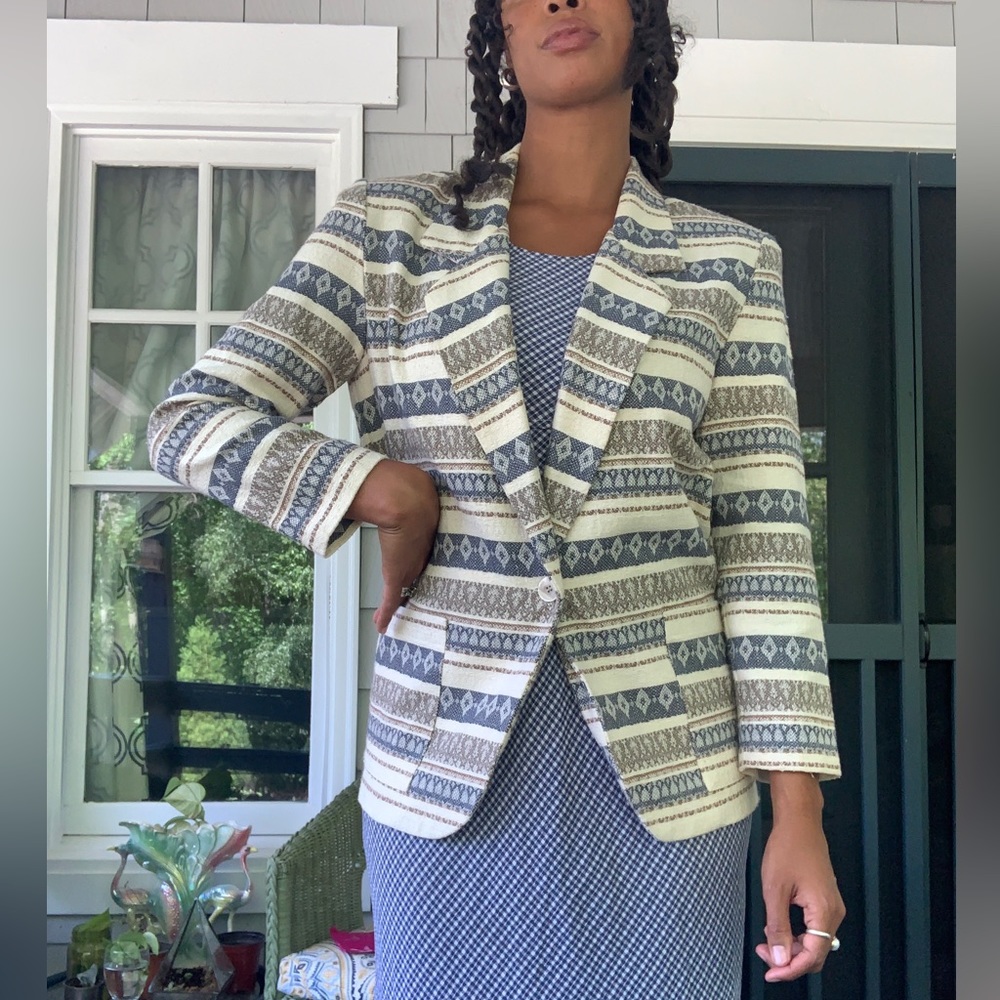 Patterned Blazer - image 2